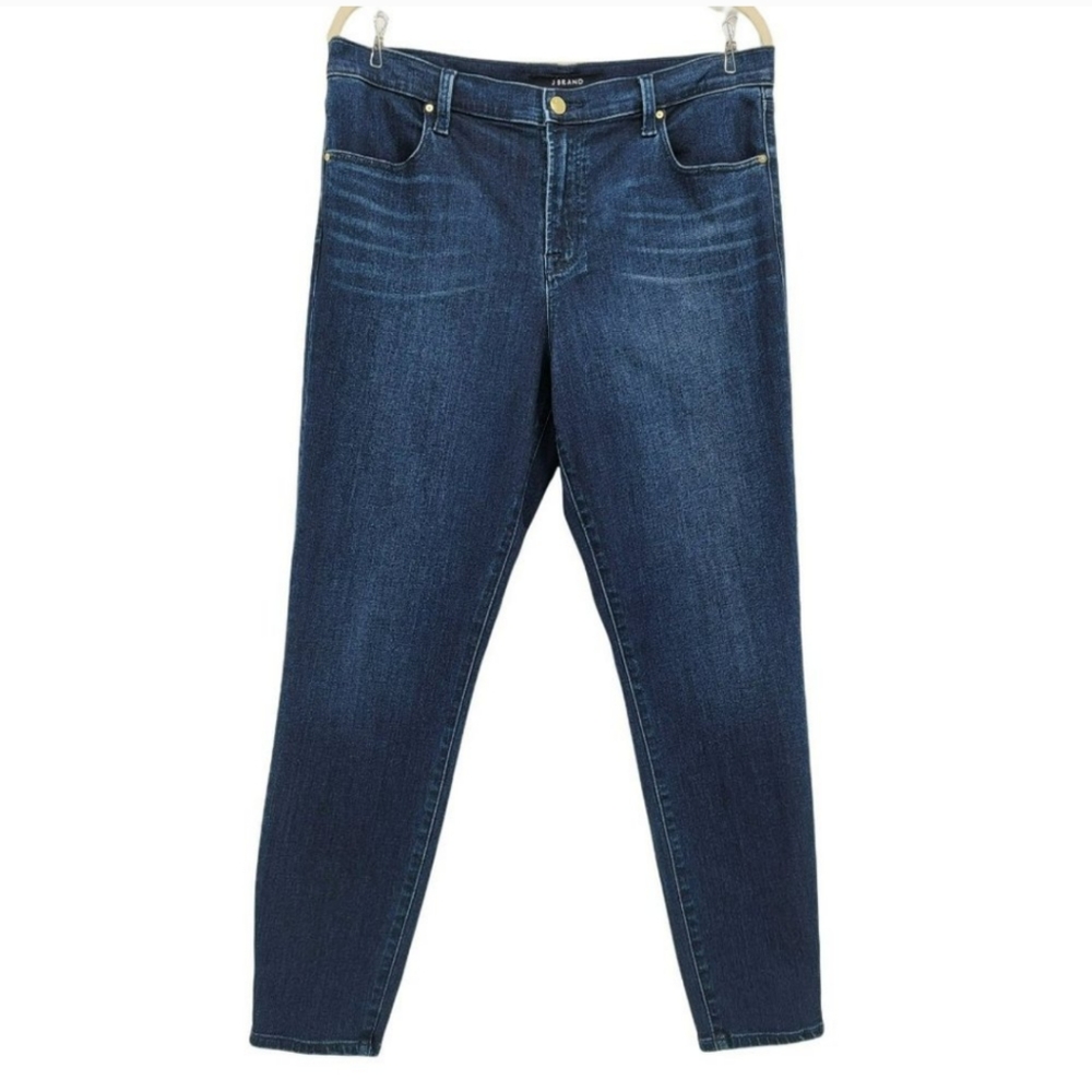 J Brand high rise skinny ankle cropped blue jeans 32